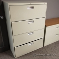 Hon Beige 4 Drawer Lateral File Cabinet, Locking SND